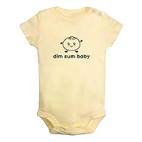 Dim Sum Baby Dimsum Bao Dumpling Funny Bodysuits, Newborn Baby Rompers, Infant Jumpsuits, 0-24 Months Babies Outfits