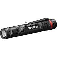 Coast G19 54 Lumen Inspection Beam LED Penlight with Adjustable Pocket Clip and Consistent Edge-To-Edge Brightness, Black