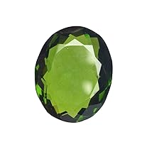 REAL-GEMS Amethyst Loose Stone 20.00 Ct. Finest Oval Cut Green Amethyst Loose Gemstone for Home Decor