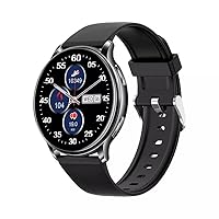 Premium Fashion Smart Watch for Women LESPRO Fitness GPS Heart Rate Handsfree Bluetooth Full Touch Black/Black Body Temperature
