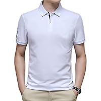 Embroidery Shirts Men Golf Shirt Short Sleeve Tops Male Business Casual Clothes