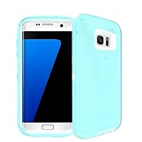 Anti-Scratch Case Clear Case Compatible with Samsung Galaxy S7 Edeg,Anti-Scratch Shock Absorption TPU Bumper Cover+Slim Transparent Back (HD Clear) Protective Phone Cover Phone Case (Color : Blue)