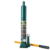 Hydraulic Long Ram Jack - 4 Ton Capacity with Flat Base for Auto Garage Shop, Green (OP400S)
