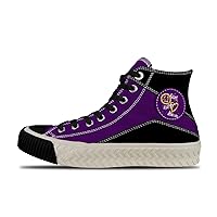 Popular Graffiti (14),Purple 11 Custom high top lace up Non Slip Shock Absorbing Sneakers Sneakers with Fashionable Patterns