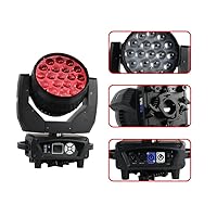 19 * 15W RGBW 4IN1 Aura Zoom Wash Moving Head Light with Folding clamp - LED Beam Zoom Moving Lights,Led Backlight,Stage Led Moving Head Lighting for Dj Disco and Party
