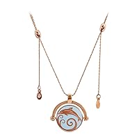 Alex and Ani Women's Color Infusion, Dolphin & Sand Dollar Necklace, Shiny Rose, Expandable