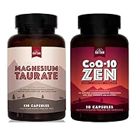Natural Rhythm Magnesium Taurate 120 Capsules + CoQ10-ZEN 30 Capsules Bundle