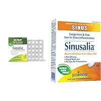 Boiron Gasalia Tablets for Gas Relief SinusCalm Tablets for Sinus Pain Relief - 60 Count Each