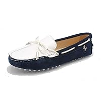Womens Casual Comfort Rubber Sole Lace-up Suede Leather Running Walking Travelling Driving Loafers