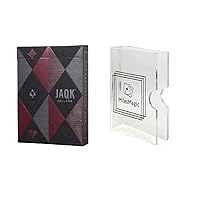 MilesMagic Jaqk Cellars Playing Cards Limited Rose Edition Rare Deck by Theory11 with Crystal Clear Acrylic Transparent Card Storage Protector Clip