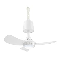 Treva Rechargeable 15 in Canopy Fan Easy to Assemble Portable Ceiling Fan For Your Outdoor Canopy Tent and Gazebo, Remote Control, 2 Speed Setting with LED Lighting No Tools Required