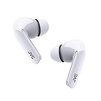 JVC Ultra Compact True Wireless Earbuds Headphones, Total 12 Hour Battery Life, Sound with 13mm Driver, USB-C Connection - HAB5TW (White)