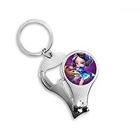 Funny Corps Cartoon Character Game Nail Clipper Ring Key Chain