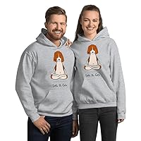 Let It Go Yoga Beagle Dog Meditating Graphic Pullover White PullOver Hoodie