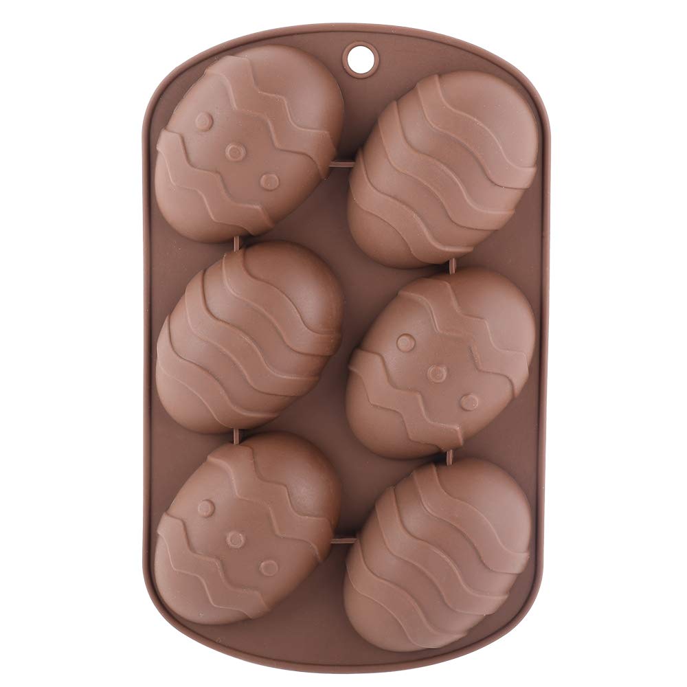 Easter Egg Molds, 3D Dinosaur Egg Chocolate Mold Giant Ostrich Egg Chocolate Cake Fondant Mould Baking Sugar Craft Decorating Mold Tool (brown)