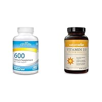 21st Century Calcium Supplement 600mg Tablets 400 Count & NatureWise Vitamin D3 2000iu 360 Count