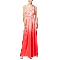 Womens Embellished Ombre Gown Dress