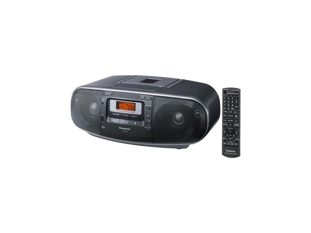 Mua Panasonic RX-D55GC-K Boombox - High Power Portable Stereo AM/FM Radio,  MP3 CD, Tape Recorder with USB & Music Port Sound with 2-Way 4-Speaker  (Black) trên Amazon Mỹ chính hãng 2023 |