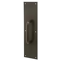 Prime-Line J 4668 4 x 16 In. Bronze Door Pull and Plate (Single Plate)