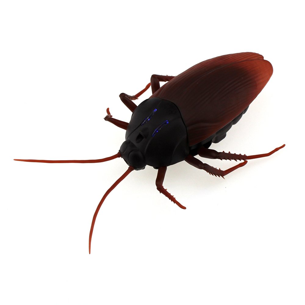 Tipmant RC Cockroach Remote Control Car Vehicle Animal Toys Electronic Realistic Fake Big Insect Bug Glowing Eyes Kids Gift