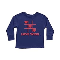 Threadrock Kids Love Wins Valentine's Day Toddler Long Sleeve T-Shirt