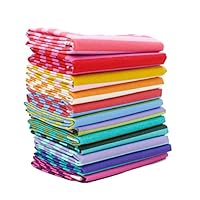 Stripes Fat Quarter Bundle (12 Pieces) by Tula Pink for Free Spirit 18 x 21 inches (45.72 cm x 53.34 cm) Fabric cuts DIY Quilt Fabric