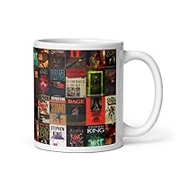 Cover Book Collage Stephen King Mug Best 11 Ounce Ceic Coffee Mug Premium Quality Printed Coffee Mug, Comfortable To Hold,