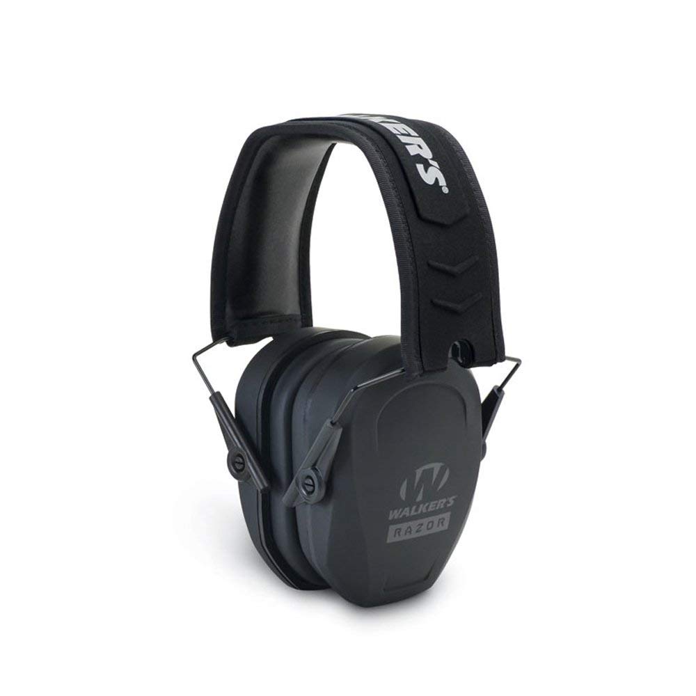 Walker's Razor Slim Passive Earmuffs Ultra Low Profile 27dB NRR Light Weight