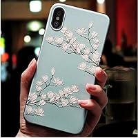 Rose Flowers iPhone Case for iPhone 6 6S Plus 7 8 for iPhone X XS max (Green)