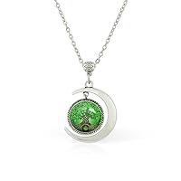 Moon Pendant Celtic Tree of Life Necklace Celtic Tree Pendants Art Tree Handmade Jewelry