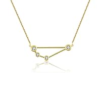 18k Gold Capricorn Zodiac Constellation Diamond Necklace (0.10 ct.), 45cm (Yellow, gold)