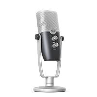Pro Audio Ara Professional USB-C Condenser Microphone, Dual Pattern Audio Capture Modes for Podcasting, Video Blogging, Gaming and Streaming, Blue and Silver
