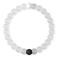 Beaded Bracelets for Women & Men, Classic Clear Style - Mental Health Awareness Bracelet Encourages Mental Wellness Slides-On for Comfortable Fit - Silicone Stretch Bead Bracelet Jewelry