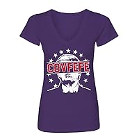 Manateez Women's Donald Trump Covfefe Tweet V-Neck Tee Shirt