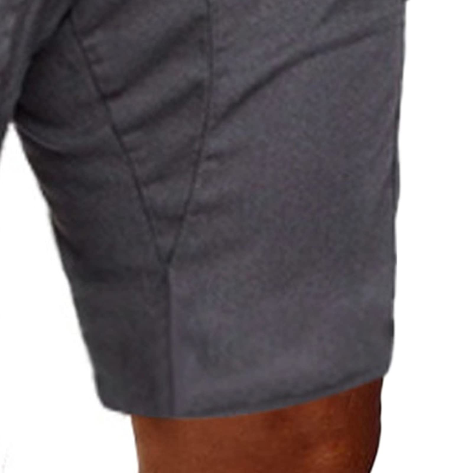 Men's Elastic Waist Multi Pockets Shorts Lightweight Military Cargo Short Pants Drawstring Relaxed Fit Army Short