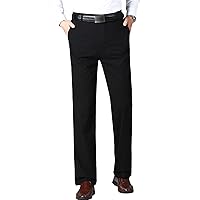 Men Lightweight Stylish Stretch Dress Pant Solid Color Slim Fit Skinny Comfort Suit Pant Casual Business Trousers