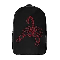 Cool Scorpion 17 Inches Unisex Laptop Backpack Lightweight Shoulder Bag Travel Daypack