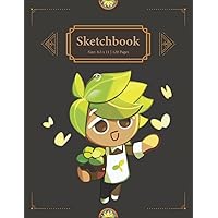 Herb Cookie - Sketchbook: All cookies in cookie run kingdom | Herb CRK - Best Cookies in Cookie Run Kingdom | Large 8.5 x 11 Inches 120 Blank Drawing Papers | Sketch Book for drawing and sketching