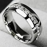 Men/Womens Titanium Steel Engagement Band Stainless Steel Wedding Ring Size 5-13 (9)