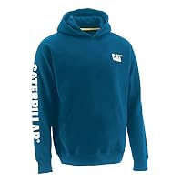 Cat Men's Trademark Banner Hoodies Featuring Logo on Chest and Sleeve with S3 Cord Management