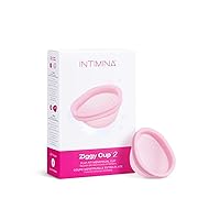 Intimina Ziggy Cup 2 - Extra-Thin Reusable Menstrual Disc, Period Cup, Disposable Menstrual Cup, with Flat-fit Design, Period Disc, Menstrual Cups Ring, Period Products (Size A)
