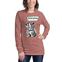Woman Long Sleeve Tee sweet cat haw-haw
