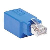 Tripp Lite Cisco Console Rollover Adapter for RJ45 Ethernet Cables, Network Adapter Cable, Serial Console Adapter, RJ45 to RJ45, Sheilded, Blue (N034-001-SH)