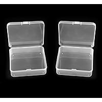 40 Pack 5.5cm Small Clear Storage Box,Clear Plastic Beads Storage Containers Box with Hinged Lid for Small Items and Craft Projects
