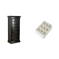Hives and Honey Jewelry Storage Bundle with Armoire, Earring Trays and Accessories