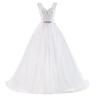 Women's Wedding Dresses for Bride Sweetheart Appliques with Beading Ball Gown Two Straps Bridal Dresses with Big Train