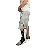 DEEYOTA Universal Paralyzed Elderly Nursing Pants,Bedridden Patient Clothing,Full Opening Summer Zipper Nursing Shorts