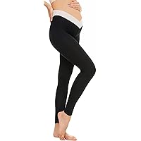 YOKGO Women-Maternity Pants-Leggings Pregnancy Yoga-Workout - Cross Belly Support Tights
