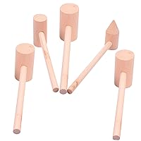 ERINGOGO 5pcs Small Wooden Hammer Toy Hammers Small Hammers Hammer Plaything Wooden Hammers Wooden Mallet Wood Hammer Toy Little Hammer Mini Mallets Wood Mallet Cake Hammer