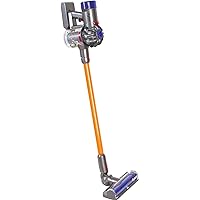 Casdon Dyson Toys - Cordless Vacuum Cleaner - Purple & Orange Interactive Toy Replica with Real Function & Attachments - Kids Cleaning Set - For Children Aged 3+